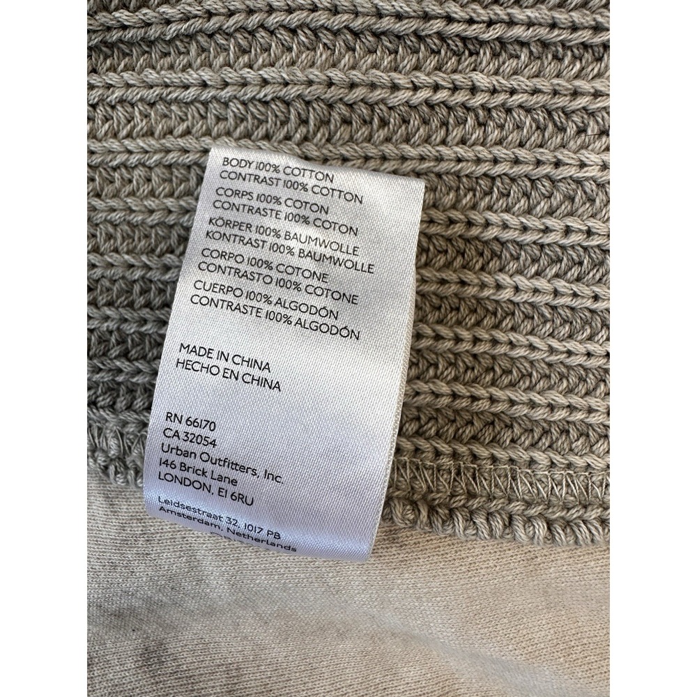 Pilcro Anthropologie Cardigan Women's SZ XXS Acid Wash Gray Drop Shoulder Boho - Picture 7 of 9